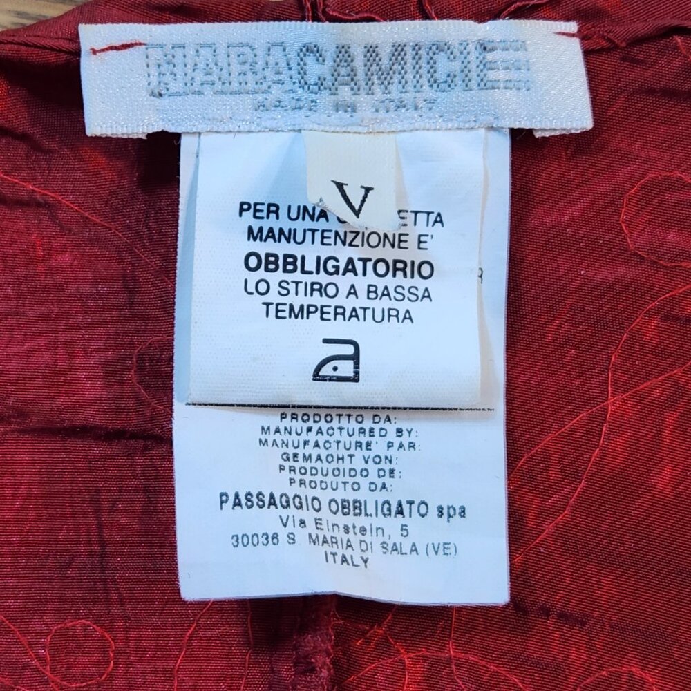Italian-Made Smoking Jacket-Style Blouse - Picture 4 of 5
